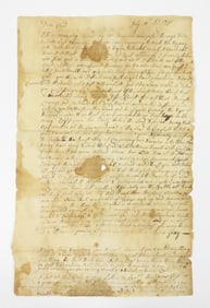 1775 Letter from Lydia Gray to Lt. Ebenezer Gray