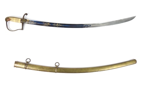 Federal Period P-Hilt Sword and Scabbard