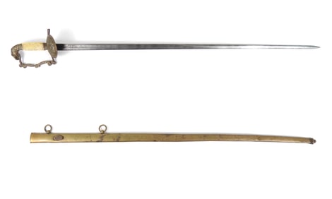 Eagle Pommel Sword and Scabbard