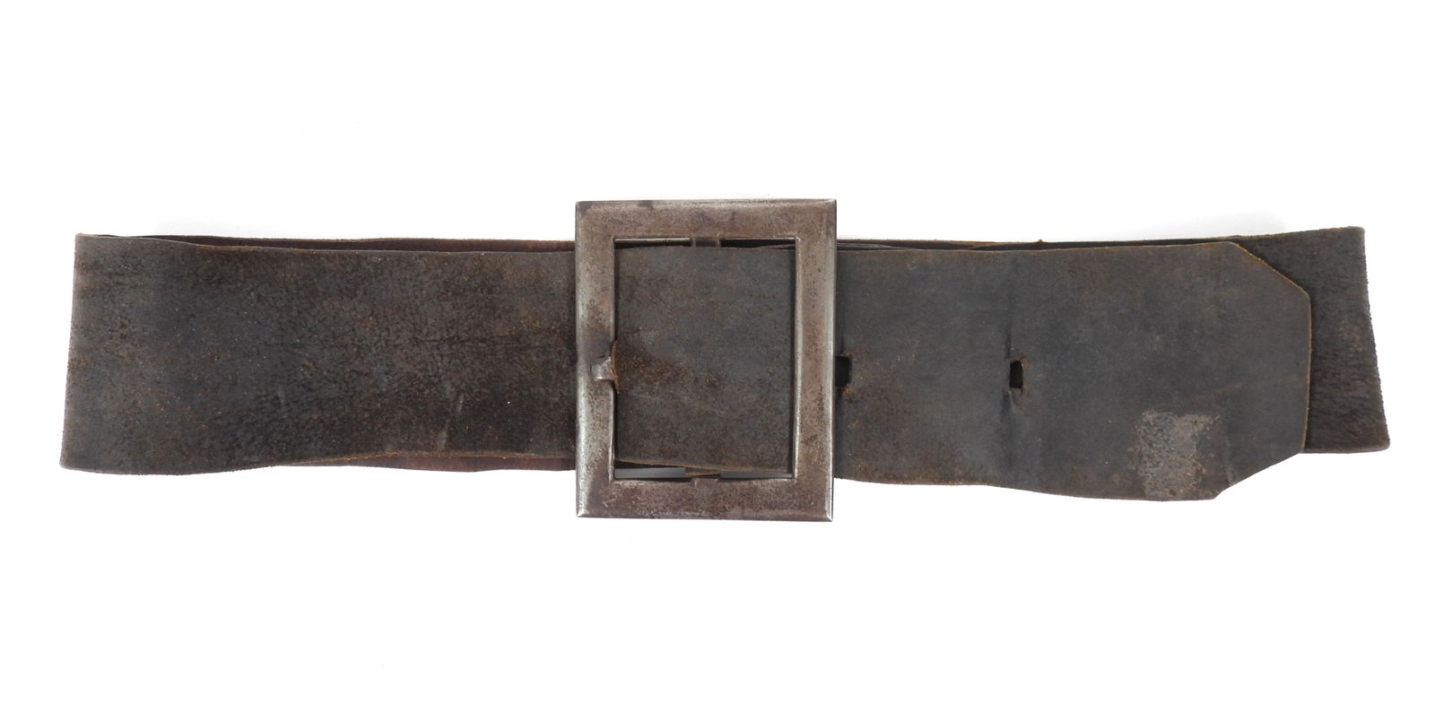 19C  Hand Wrought Large Buckle w/ Belt (1 of 4)