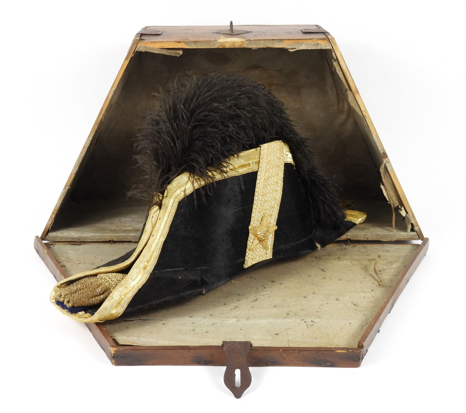 19C Beaver Bicorne With Wood Box (1 of 11)