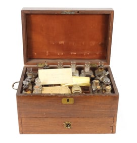 Mid 19C Doctors Medical Supply Chest