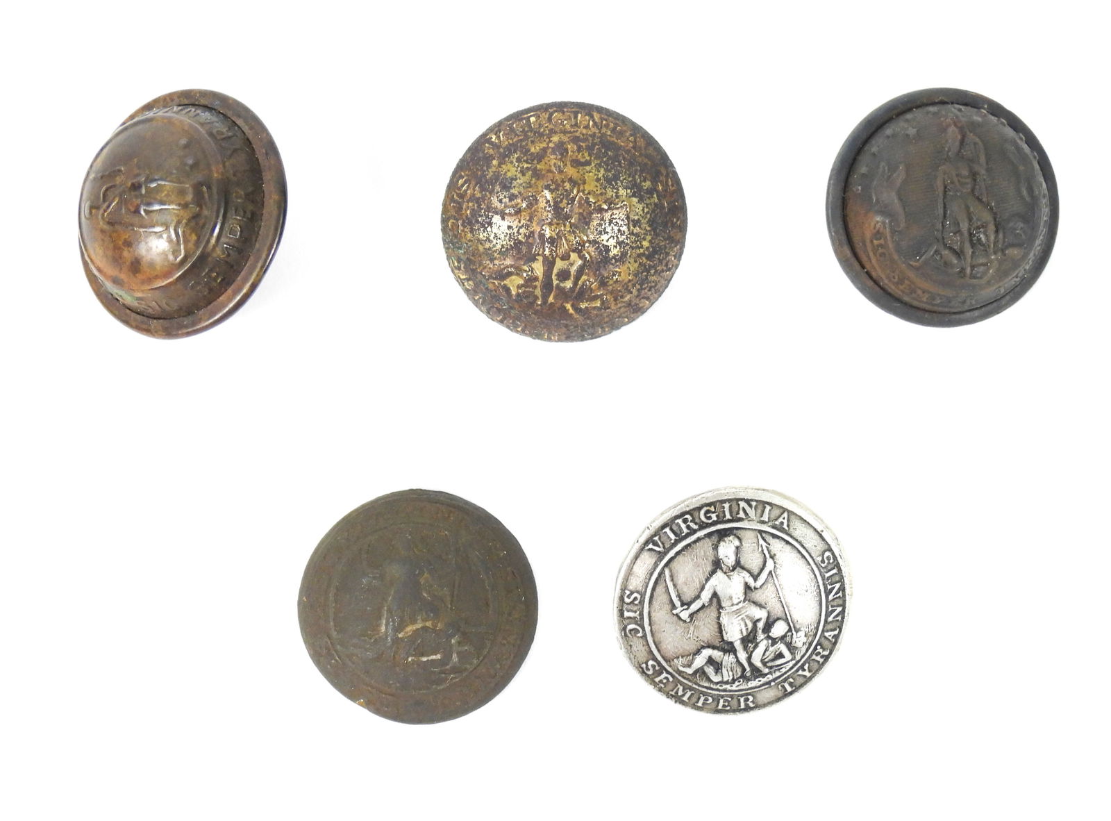 5PC Coat Size Virginia Buttons (1 of 7)