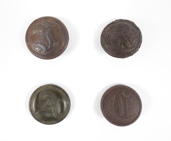 Four Dug Confederate Buttons