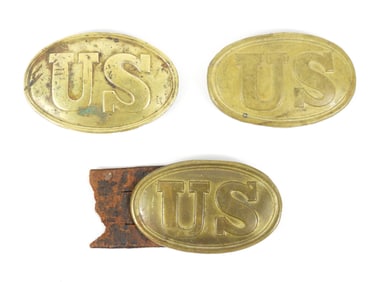 Three Civil War Era US Belt Plates