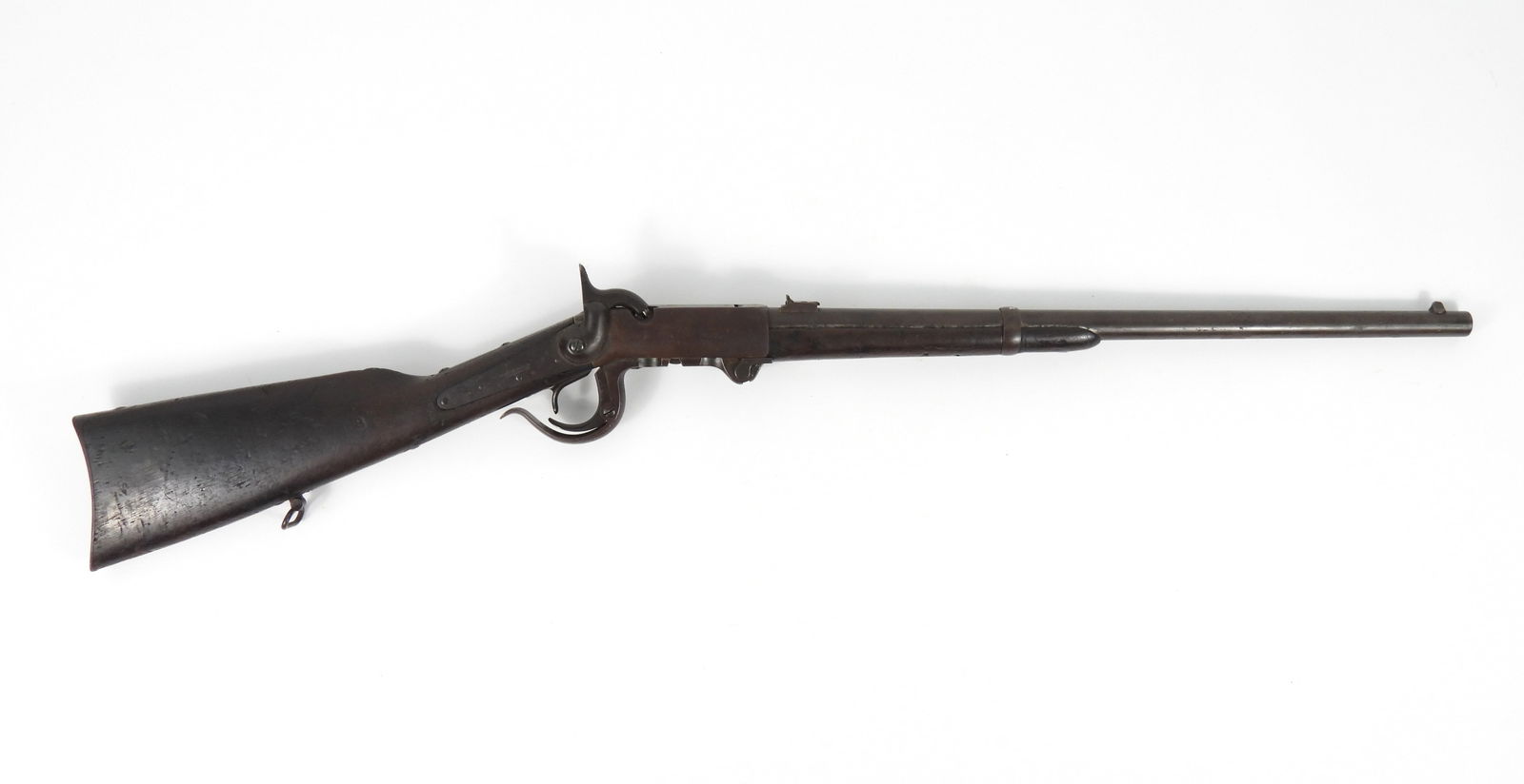 U.S. 3rd Model Burnside Cavalry Carbine: United States, Circa 1862. .54 caliber, serial number 6795, serial number on the breech block 7744, walnut stock and forend, steel fittings, marked on the right lock plate "BURNSIDE RIFLE CO/PROVIDENC