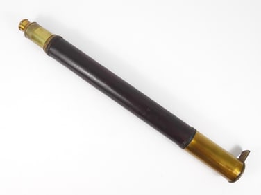 19C Single-draw Leather Covered Telescope