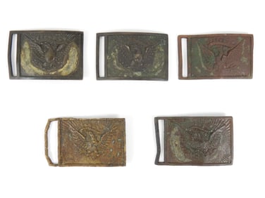 Five Dug U.S. Model 1851 NCO Belt Plates