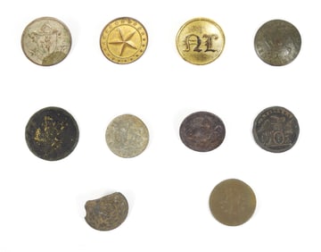 Group of Military Buttons