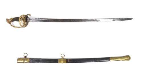 U.S. Model 1850 Roby Staff & Field Officer's Sword