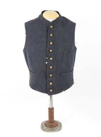 Civil War Era Blue Gray Kersey Vest
