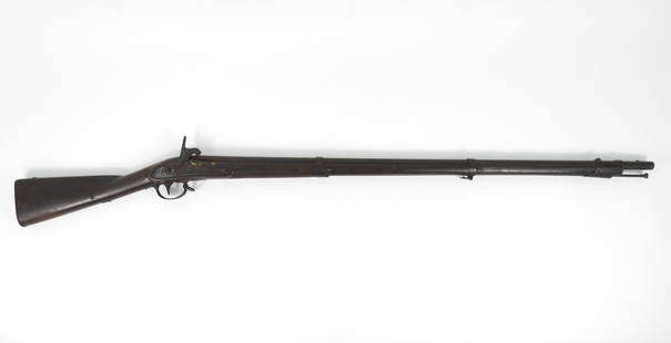 U.S. Harpers Ferry Model 1816 Conversion Musket: United States, Circa 1835. .71-inch bore, NSN, walnut stock with light cartouche marks on the left side, steel fittings, lock marked on the tail "HARPERS/FERRY/1835", with an eagle over "US" in front