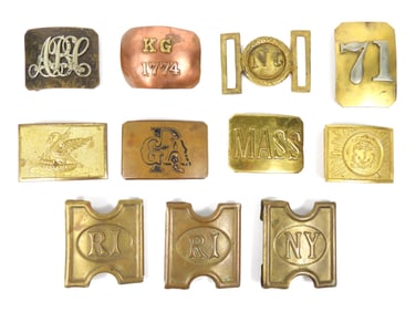Group of Post Civil War Belt Plates