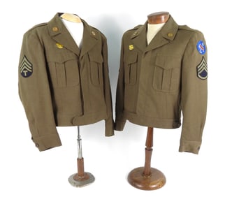 Two WWII M-1944 "Ike" Jackets