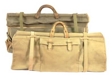 Two U.S. Military Canvas Garment Bags