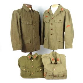 Four WWII Japanese Tunics