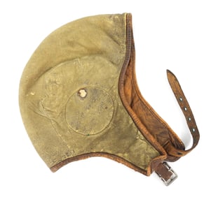 WWII U.S.A.A.F. Identified Leather Flight Helmet
