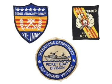 Three Vietnam-Era Unit Patches