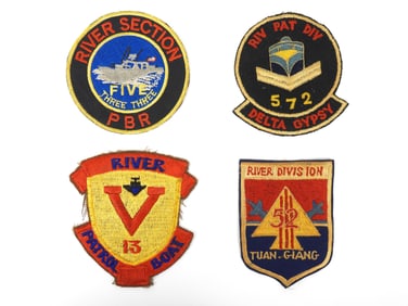 Four Vietnam-era Brown Water Unit Patches
