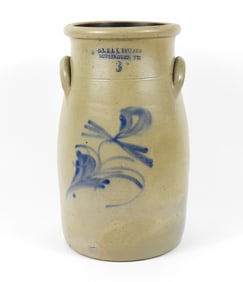 O.L. & A.K. Ballard 3 Gallon Butter Crock