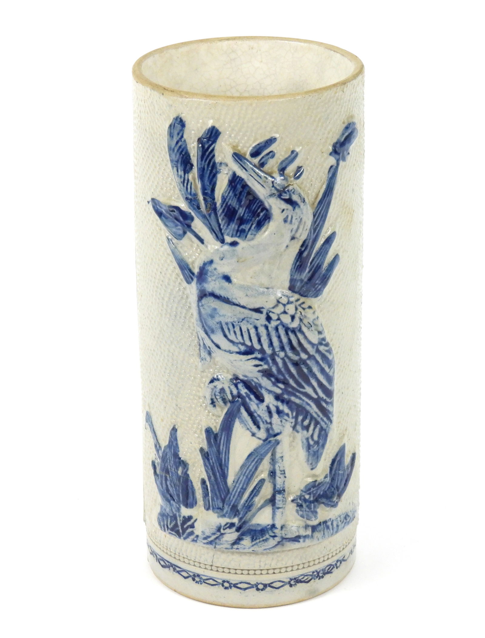 White's Utica Crane Stoneware Vase (1 of 4)