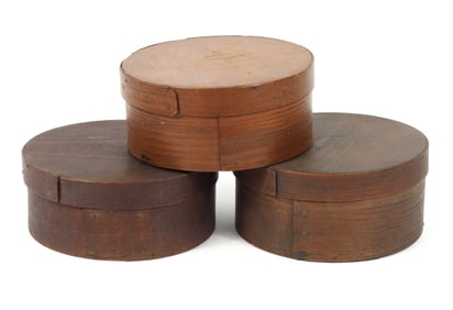3PC American Signed Bentwood Pantry Boxes