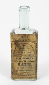 A.D. Elmer's Pain-Killing Balm Labeled Bottle