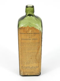 Wolfe's Schiedam Aromatic Schnapps Labeled Bottle
