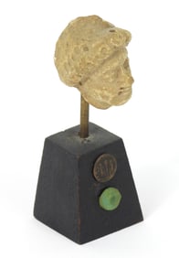 Grecian Bust Fragment Pottery Sculpture