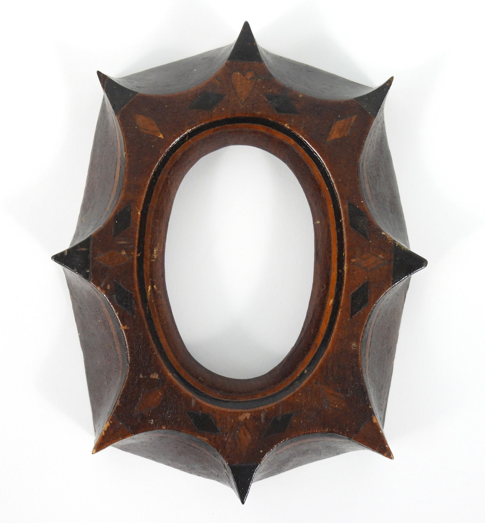 19C Carved Wood Marquetry Frame (1 of 5)