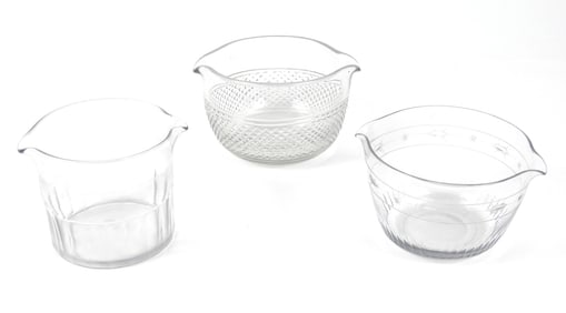 3PC Glass Spouted Wine Rinsers