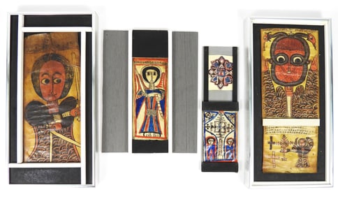6PC Ethiopian Talisman Paintings
