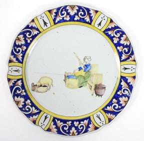 Quimper Ware Mother & Child Plate