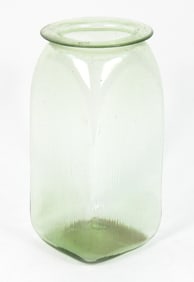 19C Eggshell Glass Large Mouth Storage Jar