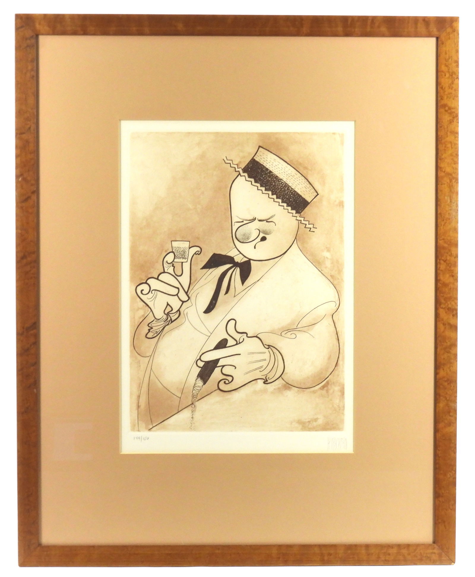 Albert Hirschfeld W.C Fields Aquatint Etching (1 of 7)