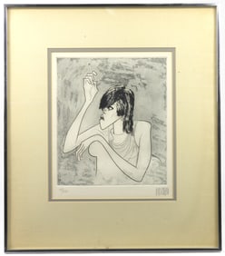 Albert Hirschfeld Jane Fonda Caricature Etching