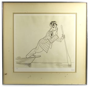Albert Hirschfeld Buster Keaton Caricature Etching