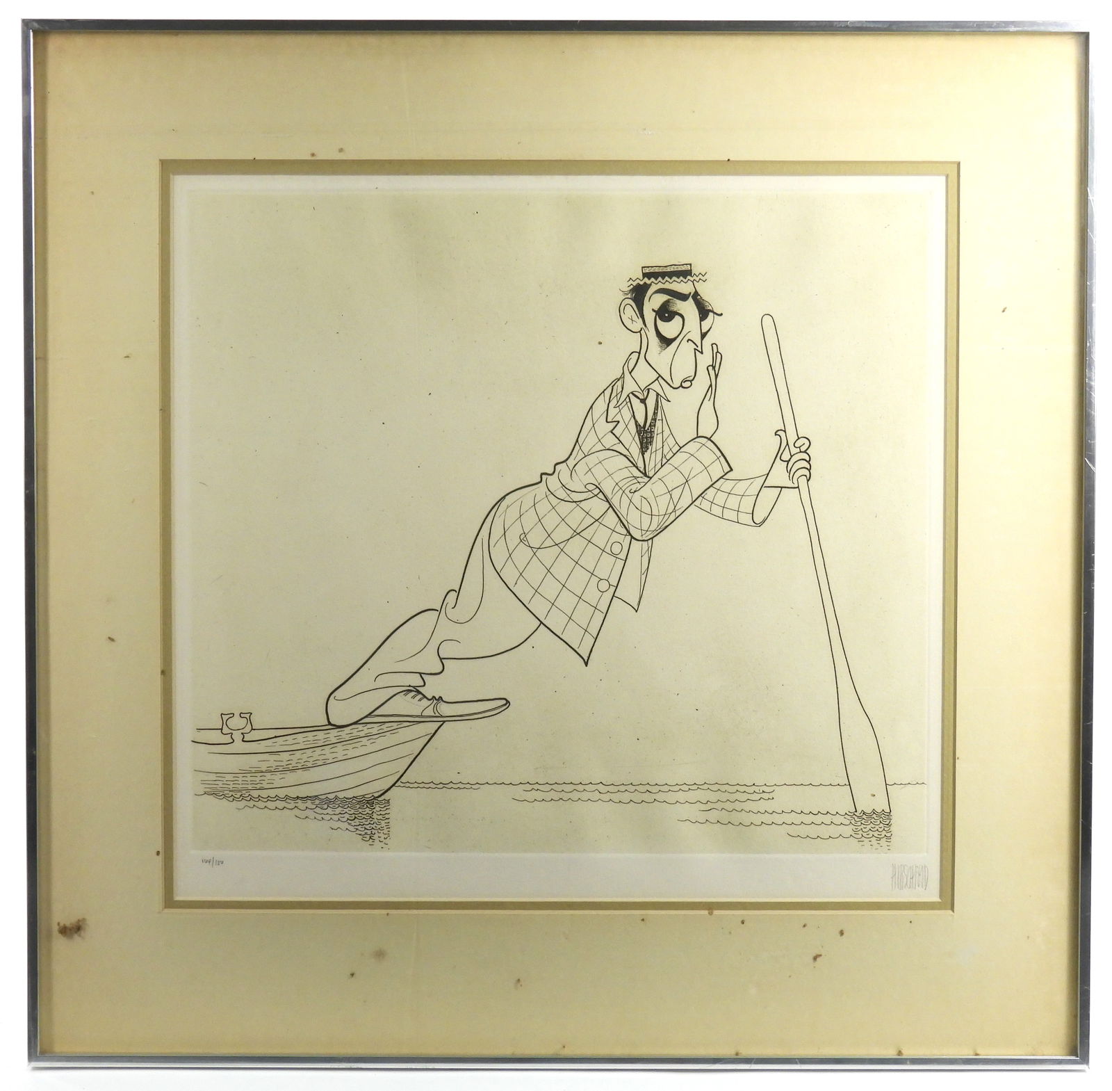 Albert Hirschfeld Buster Keaton Caricature Etching (1 of 6)