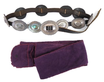 Swan Taos Sterling Silver Concha Belt