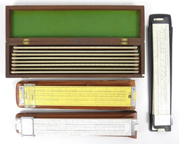 4PC Assorted Slide Rules & Drafting Rulers