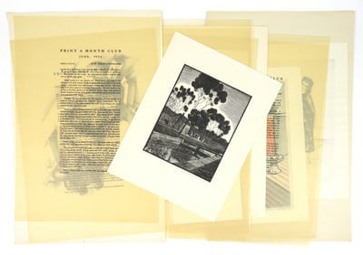 7PC 1934 Cleveland Print a Month Club Collection