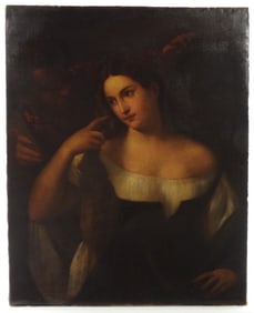 Aft. Titian Woman with a Mirror Painting