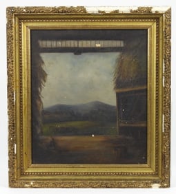 Interior Barn Landscape Painting