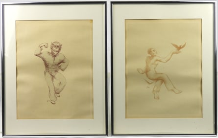2PC John Radecker Figure Etchings