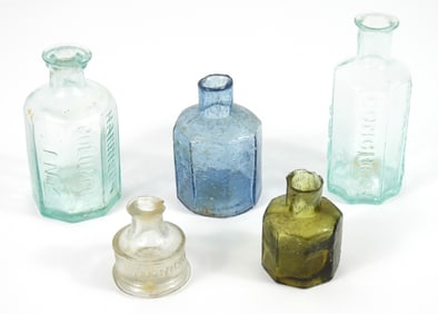 5PC 19C Ink Bottles Grouping