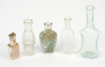 5PC Small Glass Bottle Grouping