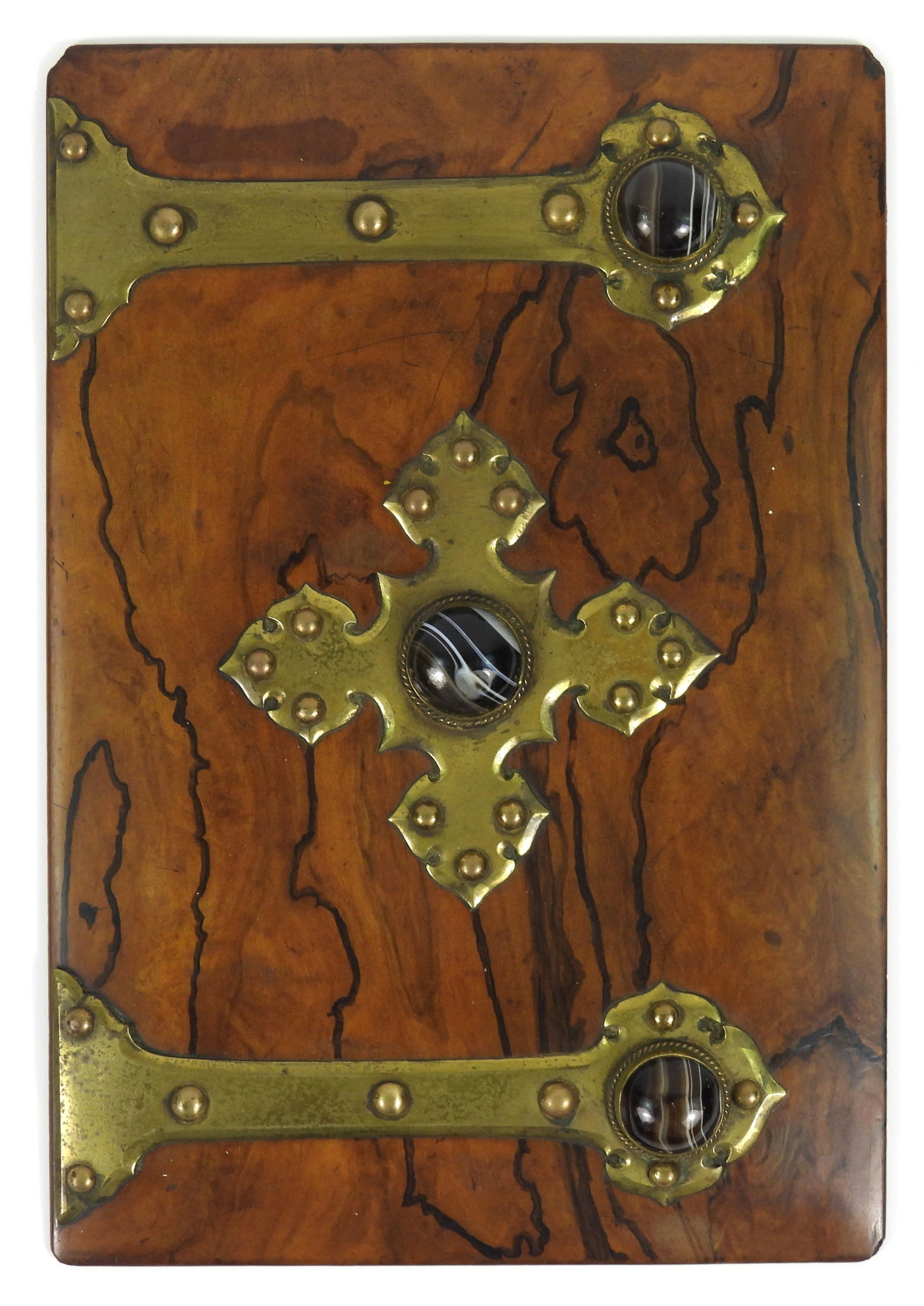 Antique Painted Wood Grain Book Cover (1 of 6)