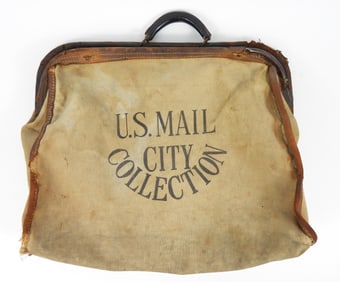 United States Canvas & Leather Mail Bag