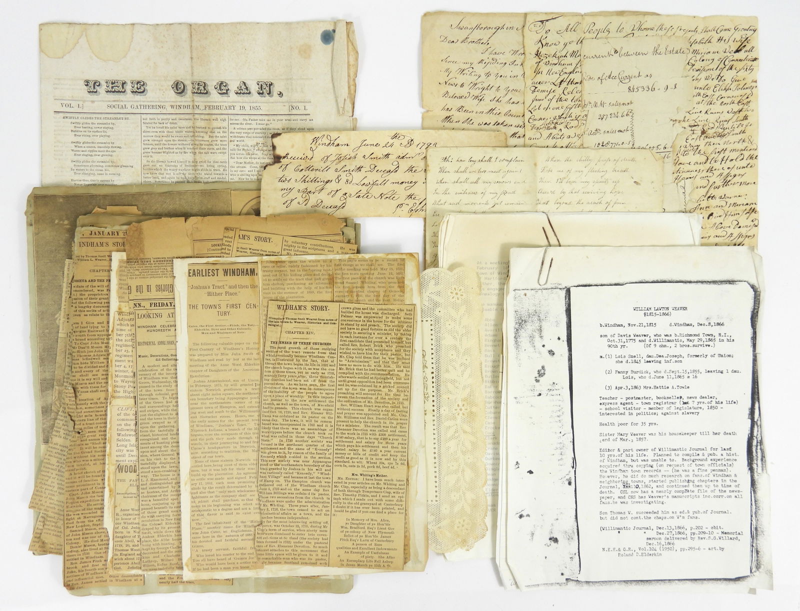 Collection of Historical Connecticut Ephemera (1 of 8)