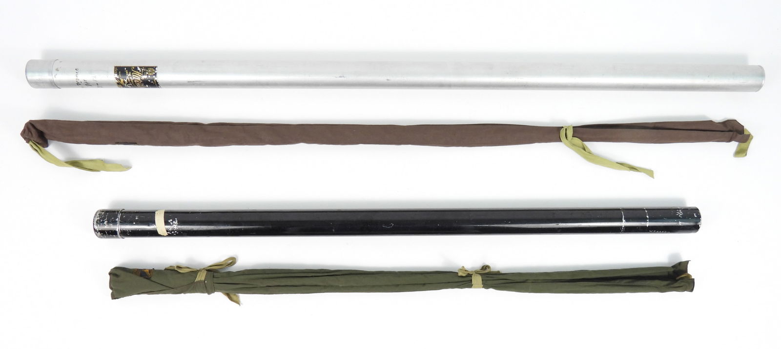 2PC Hardy Bros. Ltd Fly Fishing Rods: England, 20th Century, Bamboo. Includes a Hardy Bros. Ltd. "The De Luxe" and a "De France" rod, each with extra tips and in original socks.